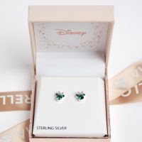 Small Minnie Mouse Disney Green Σκουλαρίκια Ασήμι 925