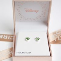 Small Minnie Mouse Disney Light Green Σκουλαρίκια Ασήμι 925