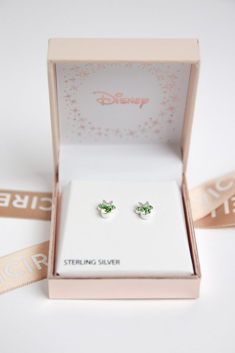 Small Minnie Mouse Disney Light Green Σκουλαρίκια Ασήμι 925