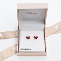 Minnie Mouse Disney Red Σκουλαρίκια Ασήμι 925