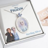 Frozen Elsa Blue Crystal Κολιέ Ασήμι 925