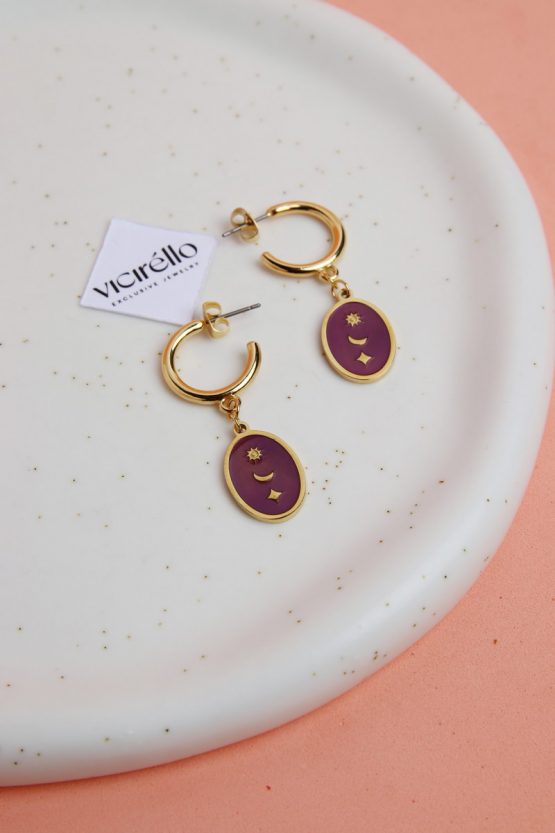 Aries Stainless Steel Studded Hoops