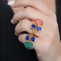 Σικελία Multicolor Δαχτυλίδι Σχέδιο 2