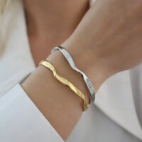 Wave Stainless Steel Cuff