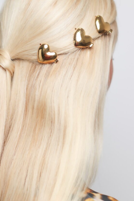 Hair Clip Καρδιά Stainless Steel Σχέδιο 1
