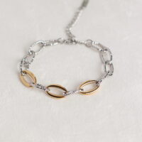 Σάντρα Two Tone Stainless Steel Βραχιόλι