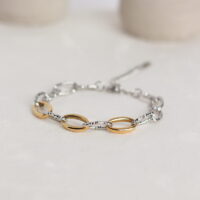 Σάντρα Two Tone Stainless Steel Βραχιόλι