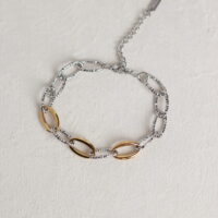 Σάντρα Two Tone Stainless Steel Βραχιόλι