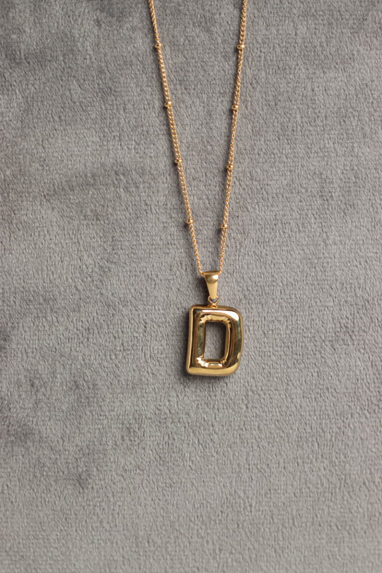 Bubble Monogram Stainless Steel Κολιέ Μονόγραμμα