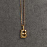 Bubble Monogram Stainless Steel Κολιέ Μονόγραμμα