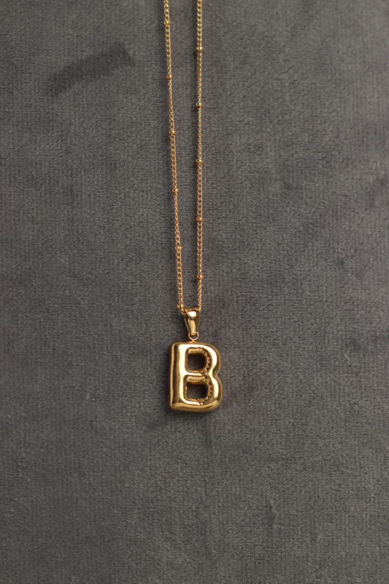 Bubble Monogram Stainless Steel Κολιέ Μονόγραμμα