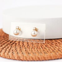 Αρμονία Stainless Steel Σκουλαρίκια Με Πέρλα