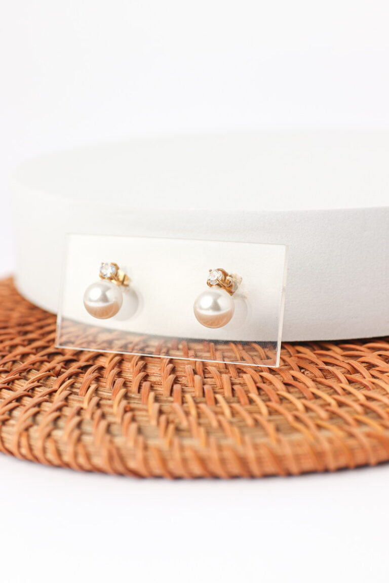 Αρμονία Stainless Steel Σκουλαρίκια Με Πέρλα