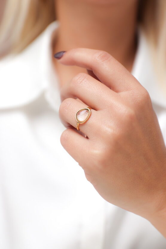 Δαχτυλίδι Stainless Steel Με Διάφανη Πέτρα