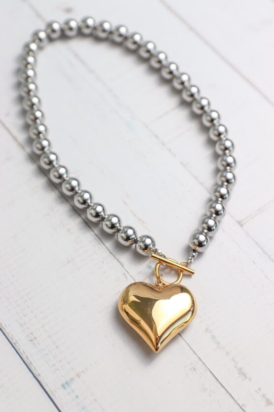 Κολιέ Amore Mio Two Tone Stainless Steel