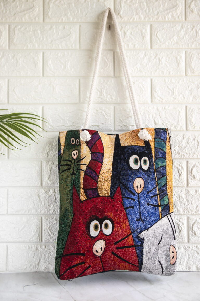 Shopper Bag Με Γάτες Σχέδιο 34
