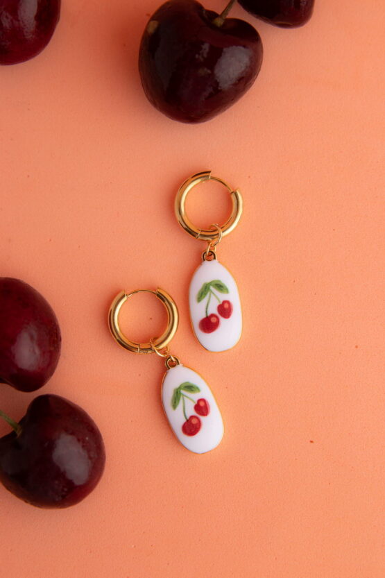 Cherry Σκουλαρίκια Stainless Steel Σχέδιο 15
