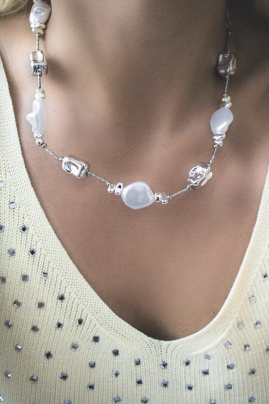 Pearl Bubble Stainless Steel Κολιέ