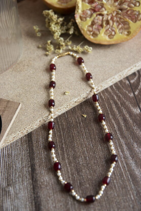 Taj Mahal Κολιέ Με Πέτρες Σχέδιο 51