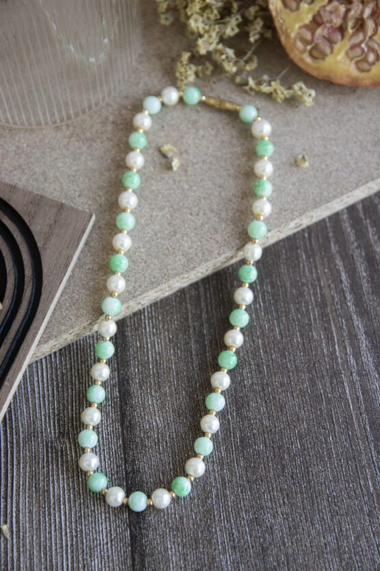 Κολιέ με Μαργαριτάρια Γλυκού Νερού και Πέτρες Σχέδιο 24