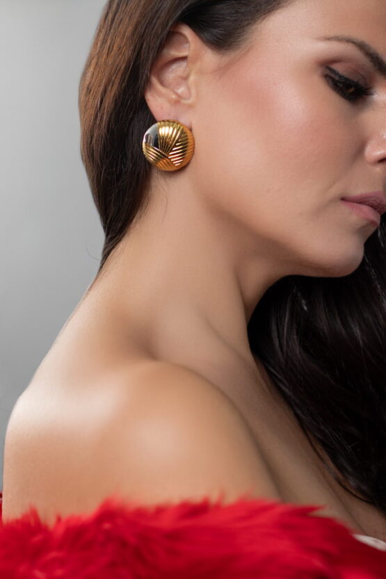 Two Tone Seashell Stainless Steel Σκουλαρίκια