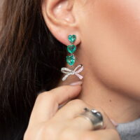 Silk Ribbon Σκουλαρίκια