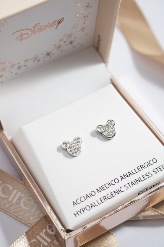 Mickey Mouse Disney Λευκά Σκουλαρίκια Stainless Steel