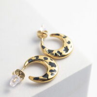 Animal Print Stainless Steel Κρικάκια Σχέδιο 2
