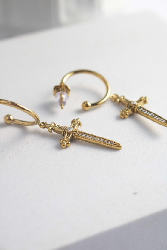 Celtic Cross Stainless Steel Σκουλαρίκια