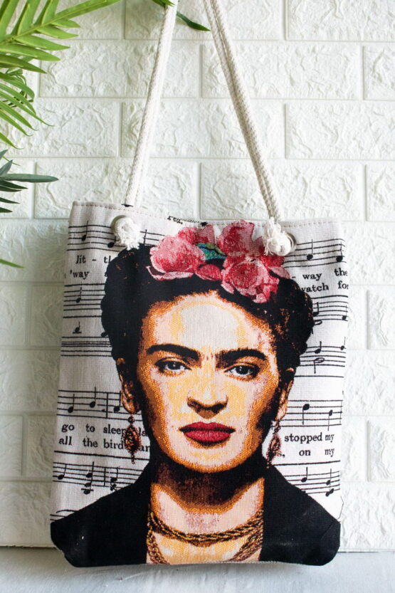 Shopper Bag Με Frida Kahlo Σχέδιο 4