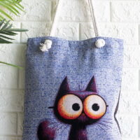 Shopper Bag Με Γάτες Σχέδιο 9
