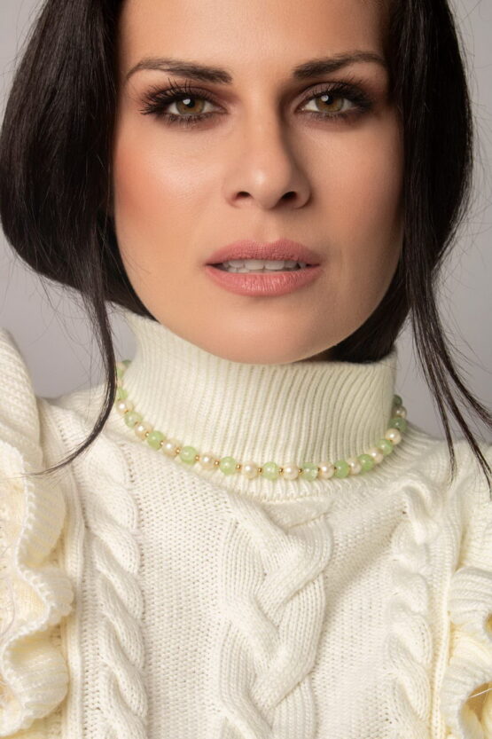 Κολιέ με Μαργαριτάρια Γλυκού Νερού και Πέτρες Σχέδιο 23