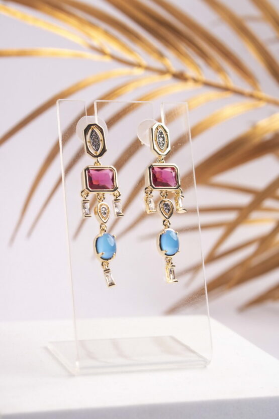 Φλωρεντία Σκουλαρίκια Με Πέτρες Σχέδιο 1