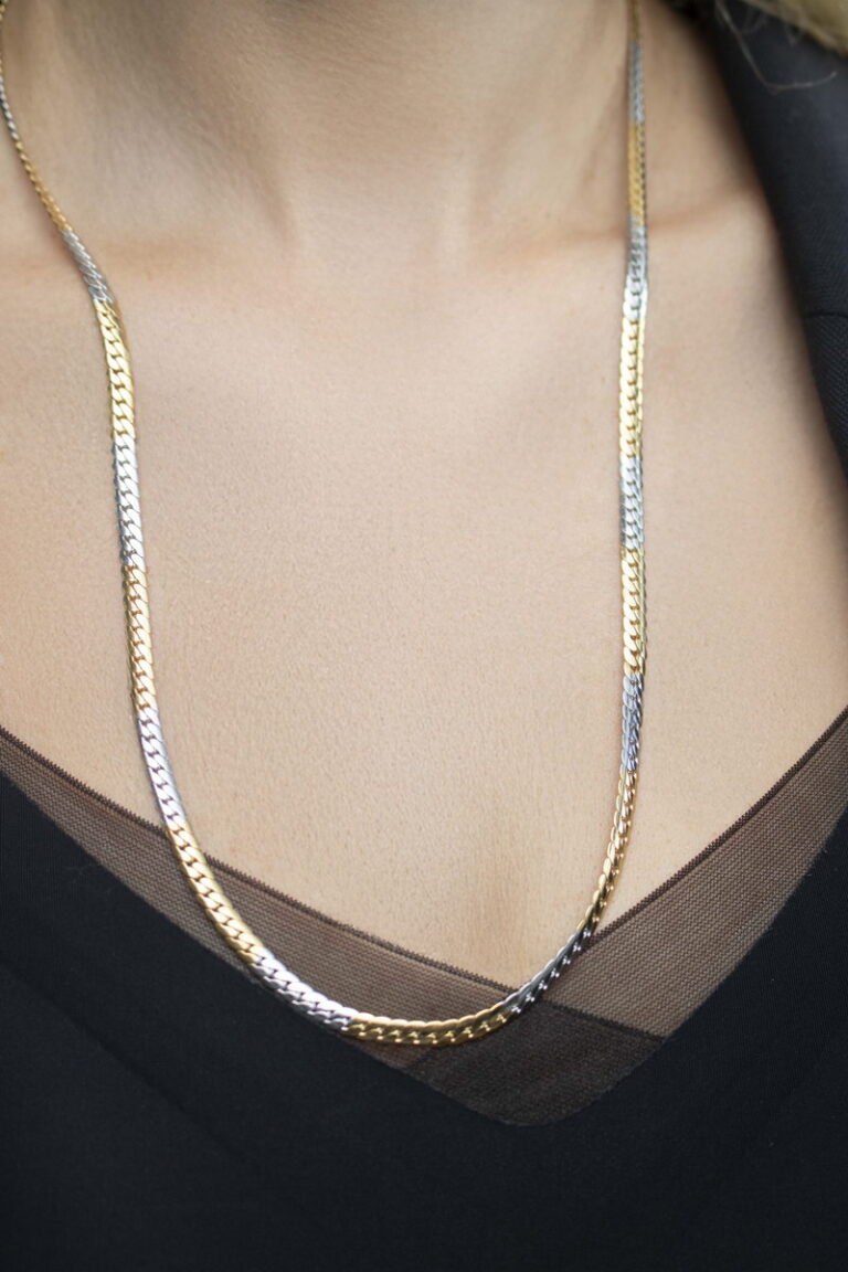 Two Tone Stainless Steel Αλυσίδα Λαιμού Σχέδιο 3