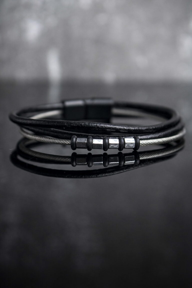 Adam Stainless Steel Ανδρικό Βραχιόλι Σχέδιο 21