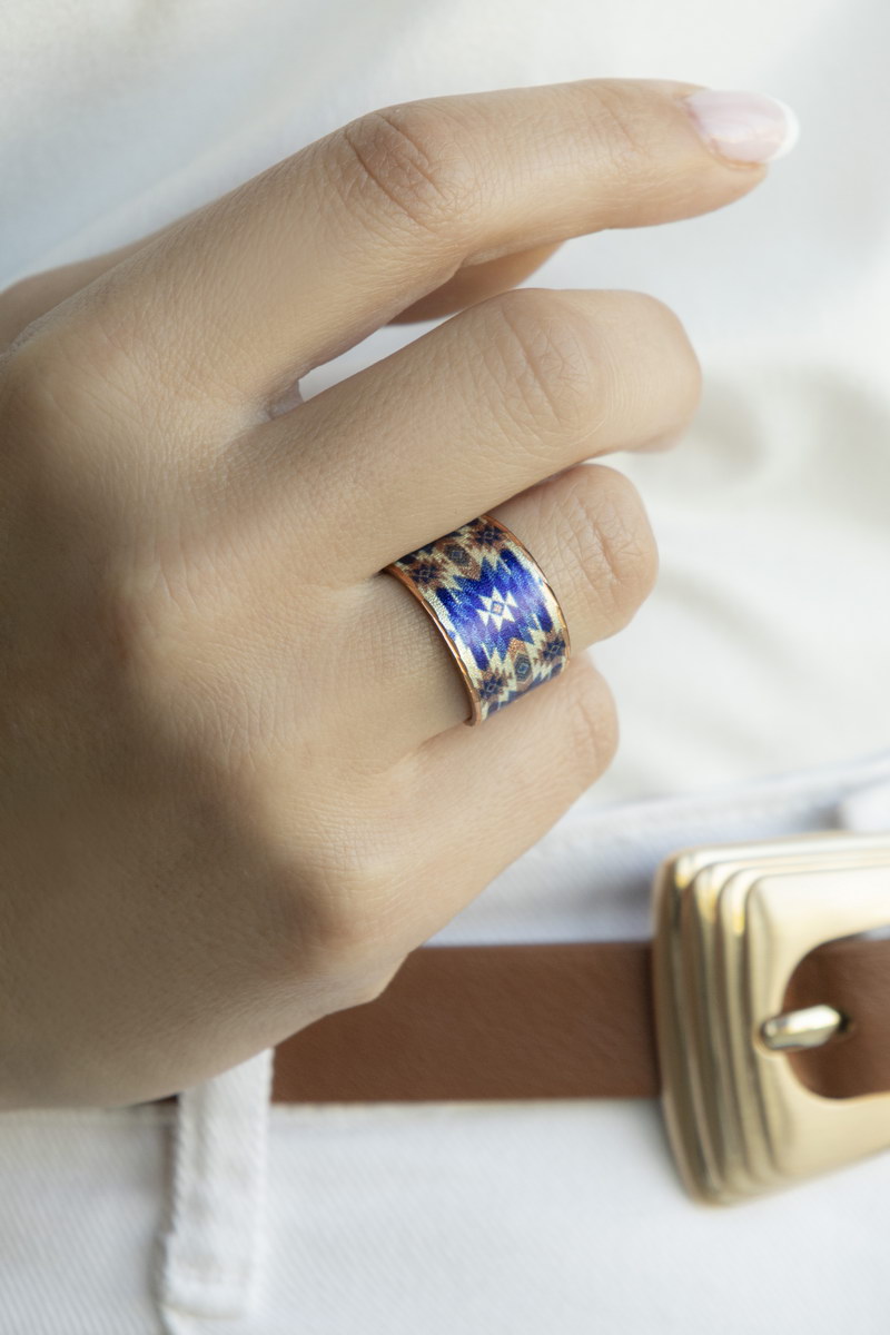 Aztec Style Δαχτυλίδι Σχέδιο 34