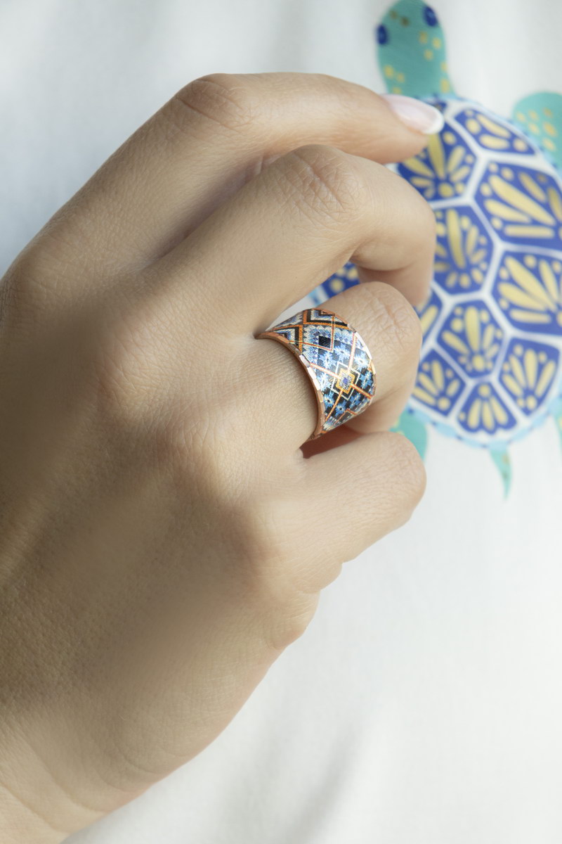 Aztec Style Δαχτυλίδι Σχέδιο 37