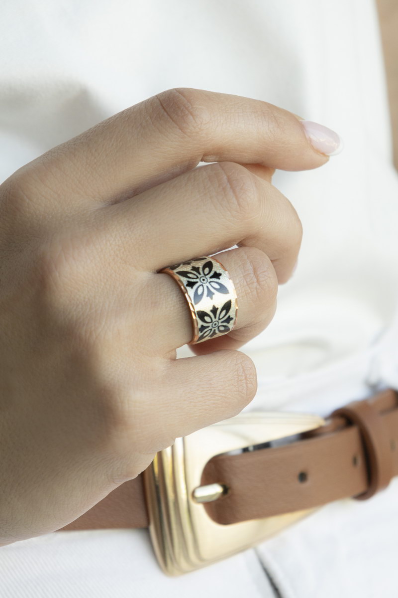 Aztec Style Δαχτυλίδι Σχέδιο 36