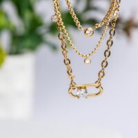 Miranda Τριπλή Αλυσίδα Λαιμού Stainless Steel