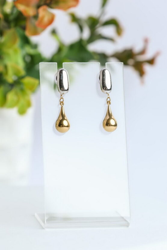 Two Tone Small Σκουλαρίκια Stainless Steel