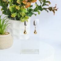 Two Tone Small Σκουλαρίκια Stainless Steel