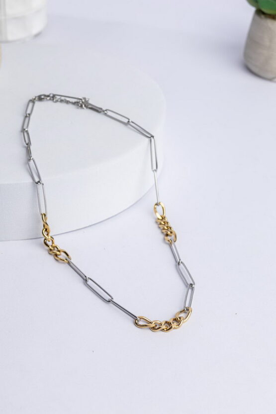Two Tone Catena Κολιέ Αλυσίδα Stainless Steel