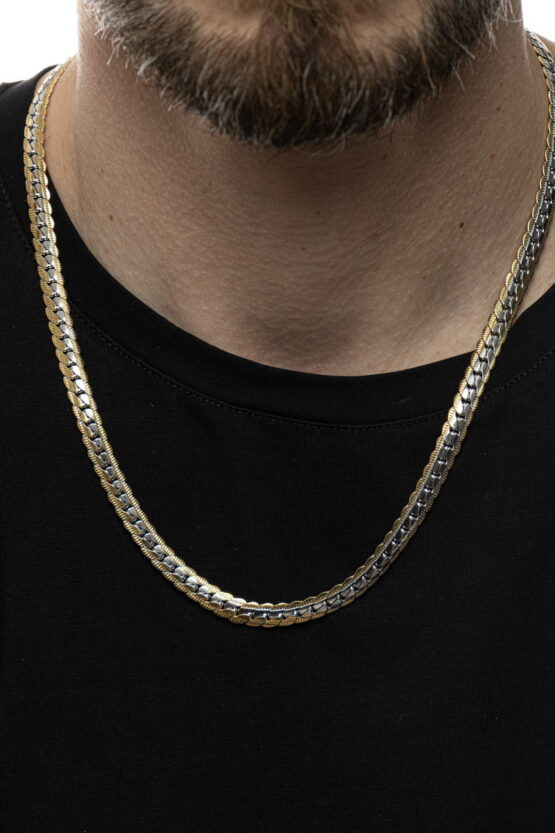 Two Tone Stainless Steel Αλυσίδα Λαιμού Σχέδιο 4