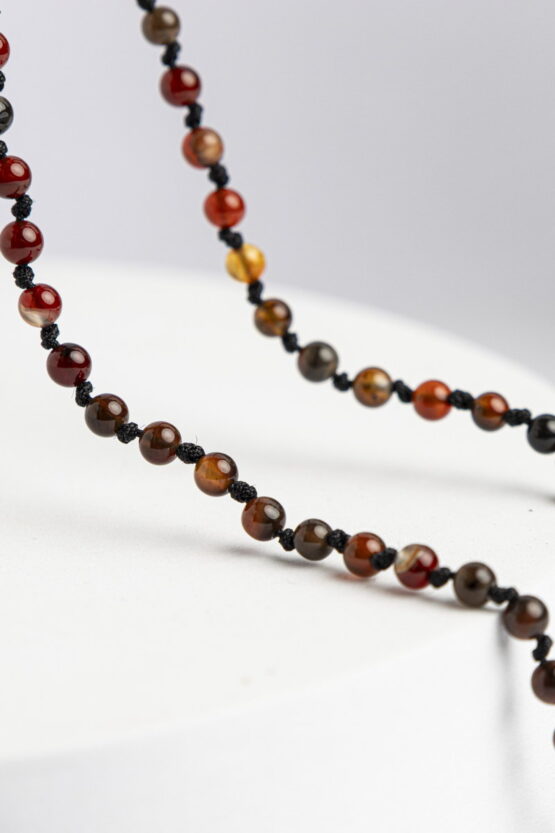 Αίολος Ανδρικό Κολιέ Με Honey Agate