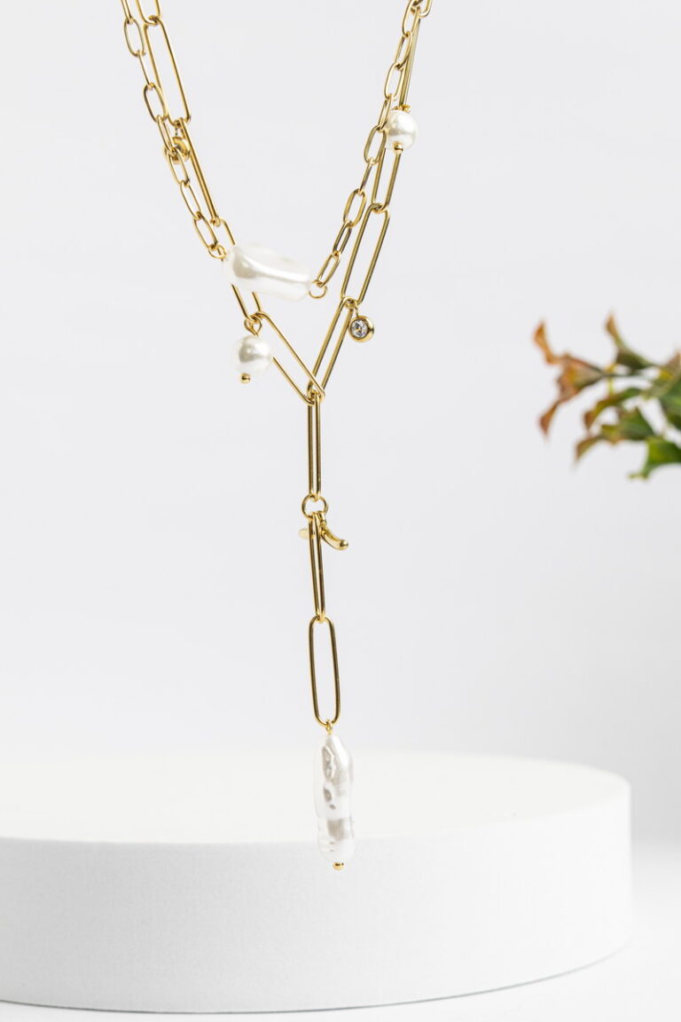 Βασιλική Διπλή Αλυσίδα Κολιέ Stainless Steel