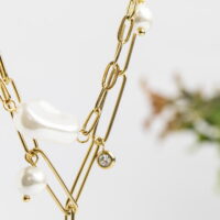 Βασιλική Διπλή Αλυσίδα Κολιέ Stainless Steel
