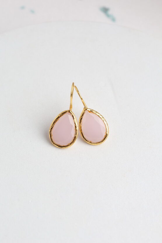Baby Pink Σταγόνα Σκουλαρίκια Cat Eye