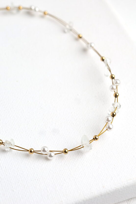 Pearl Fairy Κολιέ Με Πέρλες Stainless Steel