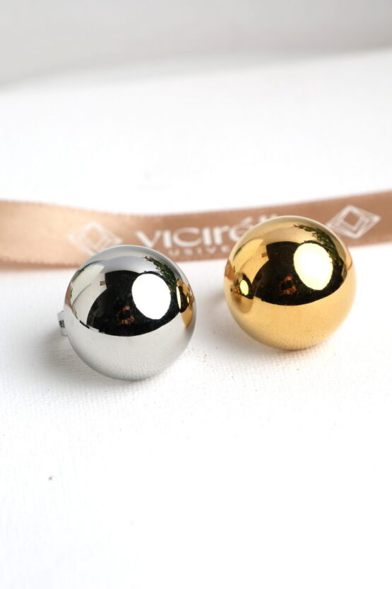 Big Dot Stainless Steel Δαχτυλίδι Μπίλια