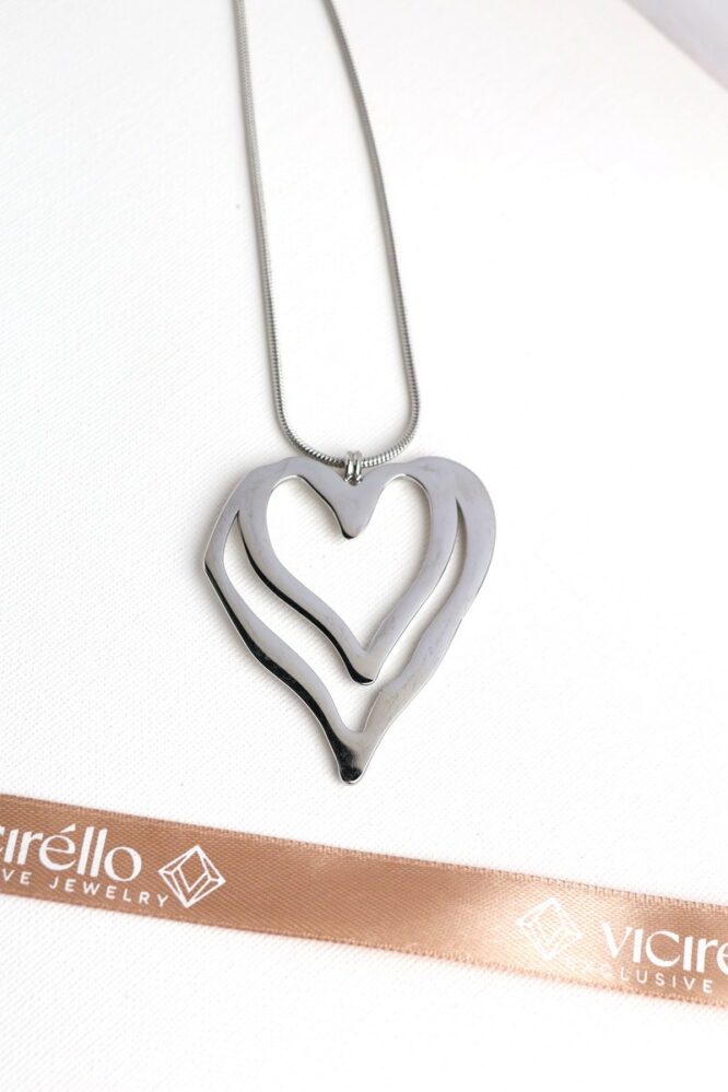 Love Μακρύ Κολιέ Stainless Steel Σχέδιο 2
